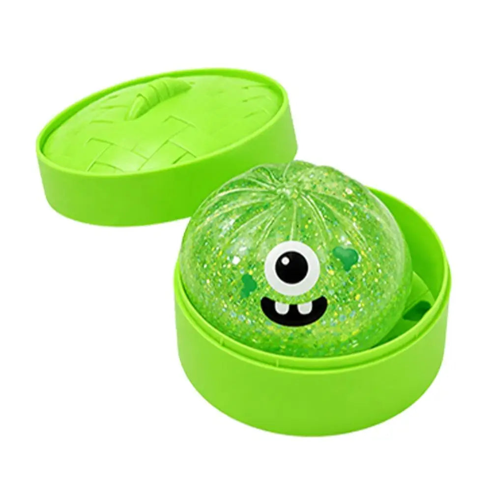 Glitter Slow Rising Dumpling Stress Relief Ball Steamed Bun Squishy Toy Stretchy Reusable Decompression Toy Office Travel Gift