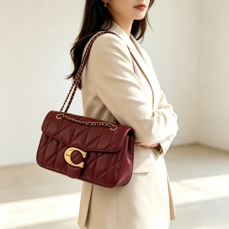 Handmade leather crossbody bag for women, stylish tote purse by HSF Marketplace