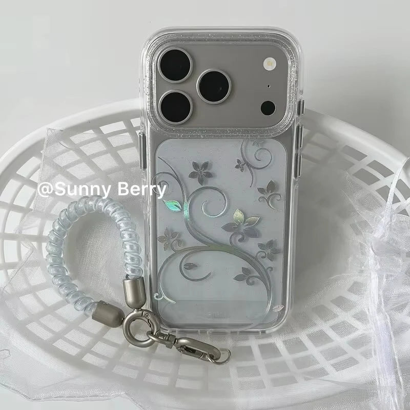 Flower vine Y2K glitter phone case for iPhone models by HSF Marketplace
