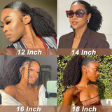 Mongolian afro kinky curly ponytail extensions for natural style by HSF Marketplace