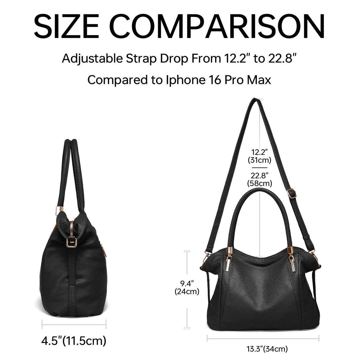 HSF Marketplace versatile tote shoulder bag for women, stylish functional handbag with spacious design