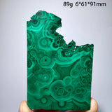 Natural Malachite Mineral Specimens Slab Slices Single-Sided Polished Quartz Crystal Healing Stone Home Decor