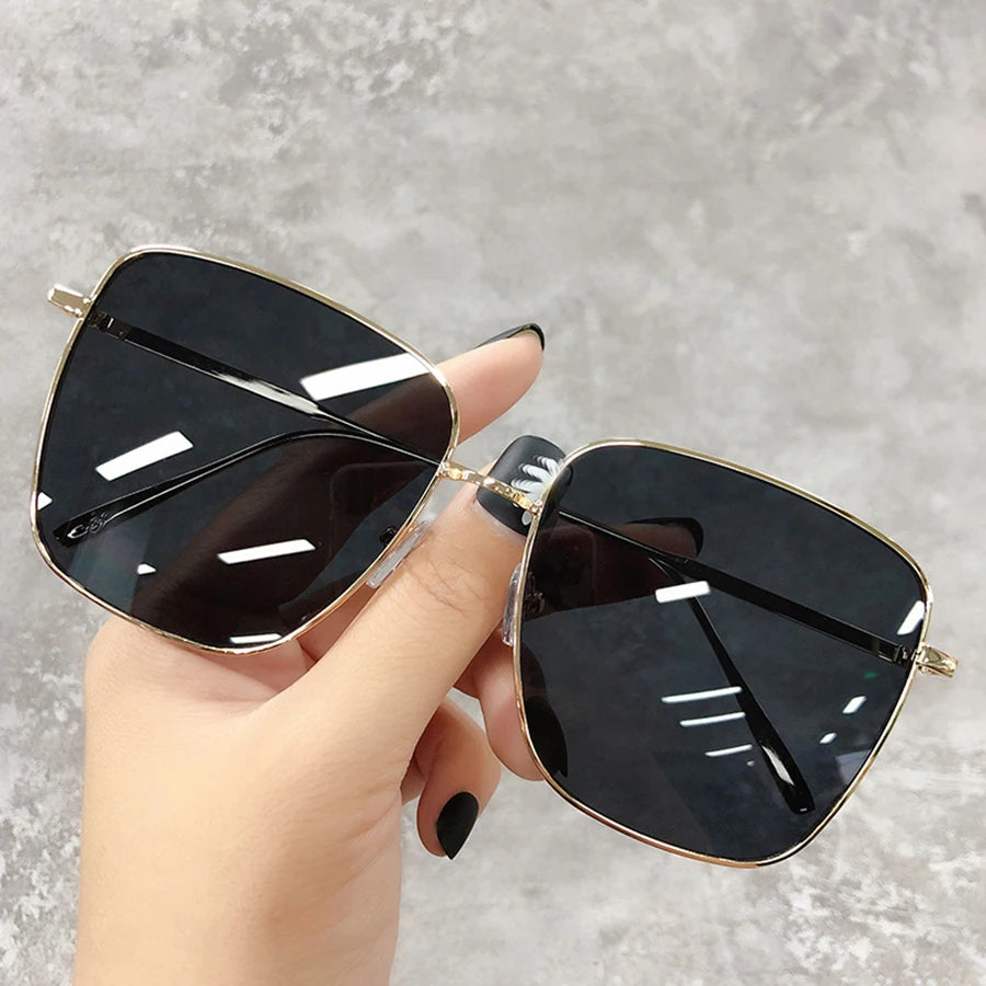 Luxury square sunglasses for women and men with gradient lenses, vintage design, and unisex style by HSF Marketplace.