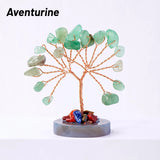 12pcs/box Natural Gemstone Crystal Chakela Lucky Tree With Agate Base Home Office Desk Living Room Crystal Decor Mini Sized Home