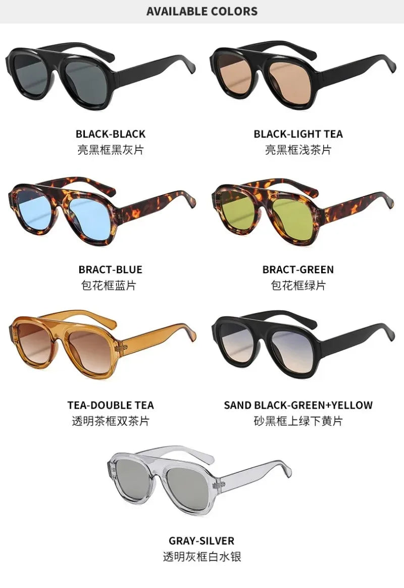 Women's vintage oval shape sunglasses by HSF Marketplace for stylish outdoor eyewear