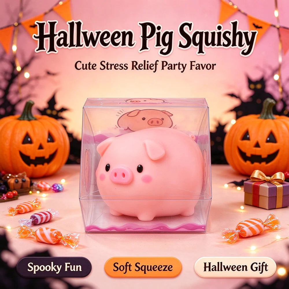 Cute pig squishy sensory toy for stress relief and tactile sensory fun by HSF Marketplace