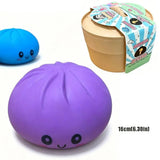 16cm Extra Large Big Dumplings Squeeze Toy Glitter with Steamer Steamed Stuffed Bun Squeeze Pinch Le Fidget Soft