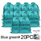 20-piece soft satin wig storage bags for hair extensions, customizable design by HSF Marketplace