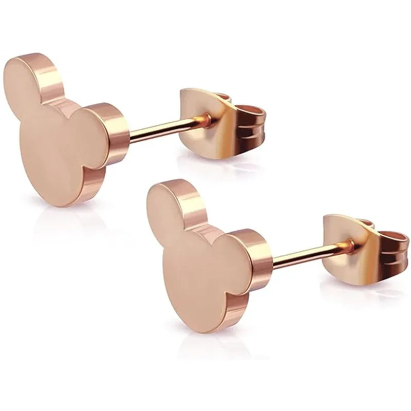 Cute mouse stud earrings for kids and teens, stainless steel jewelry by HSF Marketplace