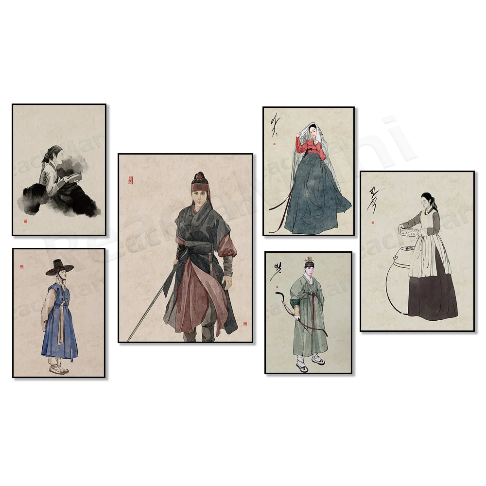 Korean Hanbok canvas poster by HSF Marketplace for Asian home decor