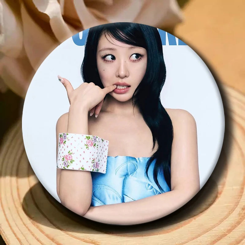 Kpop YVES soft button pins for LOONA fans, cute K-culture accessories by HSF Marketplace