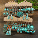 Boho vintage antique bronze tassel dangle earrings for women by HSF Marketplace