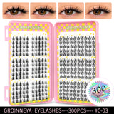 Natural Eyelash Clusters 320-piece volume mixed tray false eyelashes by HSF Marketplace