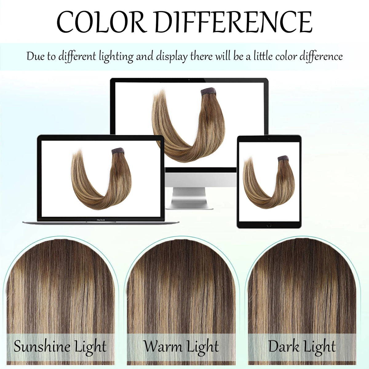 Straight human hair wrap-around ponytail extension with clip for women, HSF Marketplace