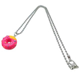 Acrylic mini donuts pendant necklace with a fun choker-style chain, fashionable jewelry from HSF Marketplace.