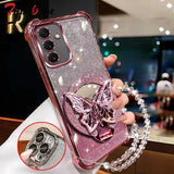Butterfly mirror crystal bracelet case for Samsung Galaxy A Series by HSF Marketplace
