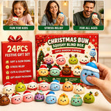 Squishy 2026 New Christmas Advent Calendar, 24 Days Countdown Surprise Box, Dumpling Slow Rebound Squishies Squeeze Sensory Gift