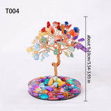 1PC Natural Crystal Tree Handmade Tree of Life Reiki Healing Mineral Specimen Home Decoration Gifts Souveni Drop Glue Resin Base