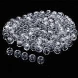 12mm acrylic plastic beads, transparent round beads, dirty braid accessories, hair extensions, large hole beads, string beads
