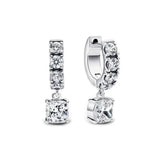 925 silver butterfly square heart-shaped earrings by HSF Marketplace, close-up jewelry view