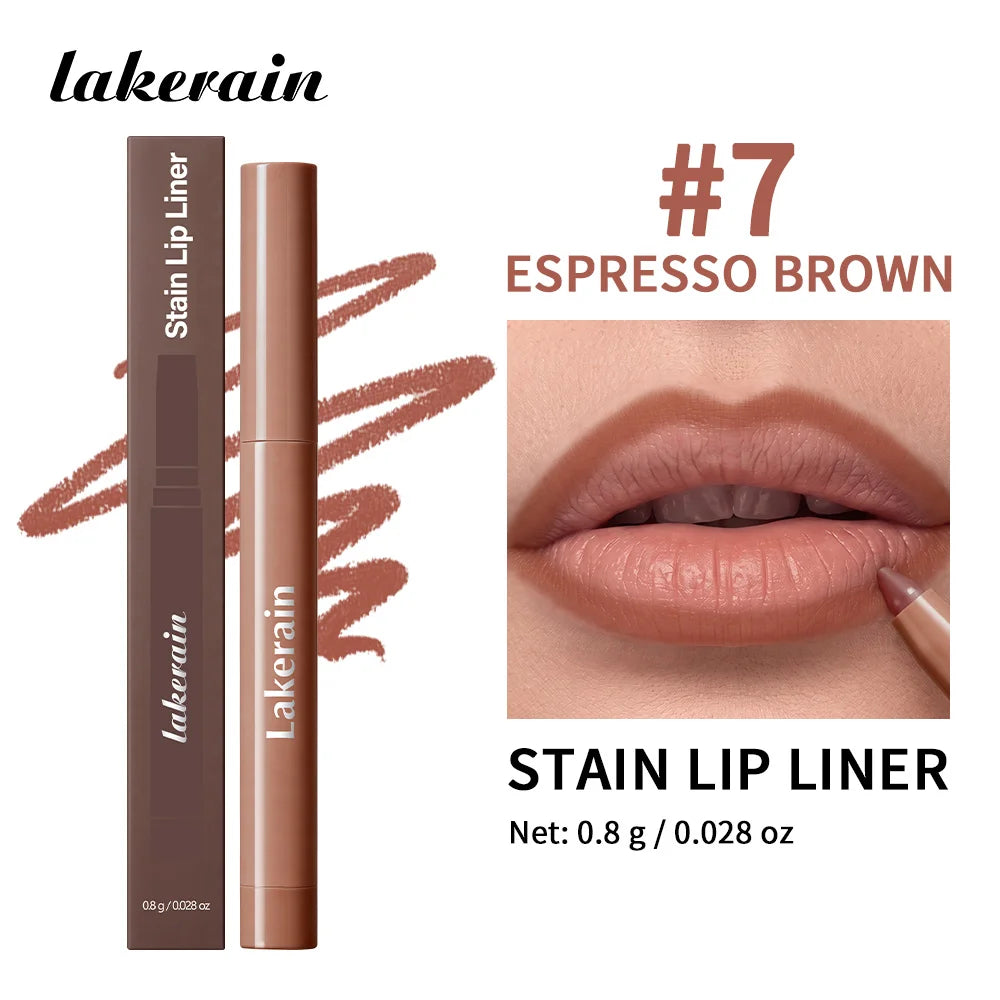 Waterproof Stain Lip Liner Pencil by HSF Marketplace in creamy nude shades, long-lasting matte lip contour pen, 8-color makeup.