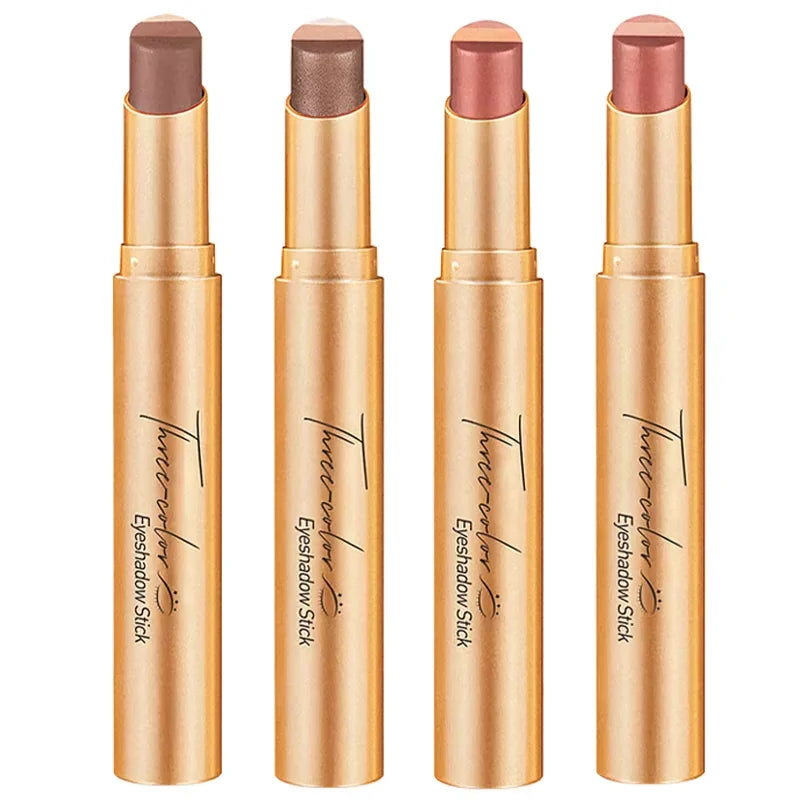 HSF 3-color eyeshadow stick makeup pencil, blendable highly pigmented waterproof eye makeup set