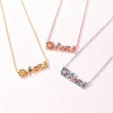 18K gold plated zircon pendant necklace by HSF Marketplace for women