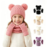 Children's winter hat, scarf, and glove set with snowflake design by HSF Marketplace