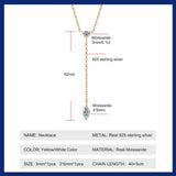S925 silver marquise moissanite necklace for women, elegant pendant design by HSF Marketplace