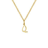 Gold plated dainty heart initial necklace for women featuring a waterproof stainless steel A-Z pendant, personalized monogram jewelry.