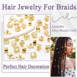 40-piece alloy dreadlock hair beads for braids and locs, assorted metallic designs by HSF Marketplace