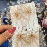 Sparkling snowflake crystal beaded flower stud earrings for women, bridal wedding jewelry by HSF Marketplace