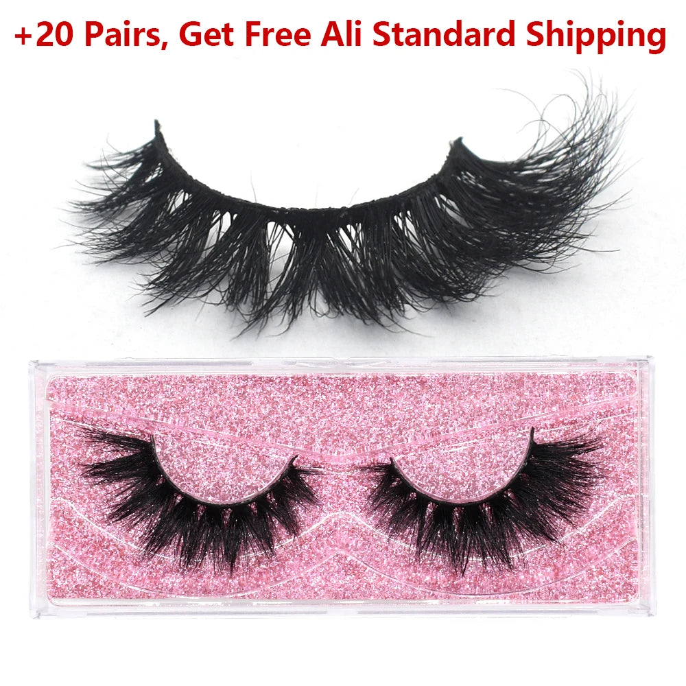 Dropshipping 3D Mink Eye Lashes Fluffy Volume Eyelash Extension Natural Wispy Full Strip Mink False Eyelashes Bulk Lash Makeup