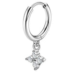 Bobisty surgical stainless steel flat back hoop earrings for sensitive ears, dainty cartilage studs for women