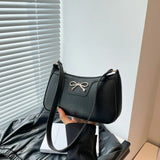 Ladies bow design underarm shoulder handbag by HSF Marketplace, stylish and fashionable commute purse with personality.