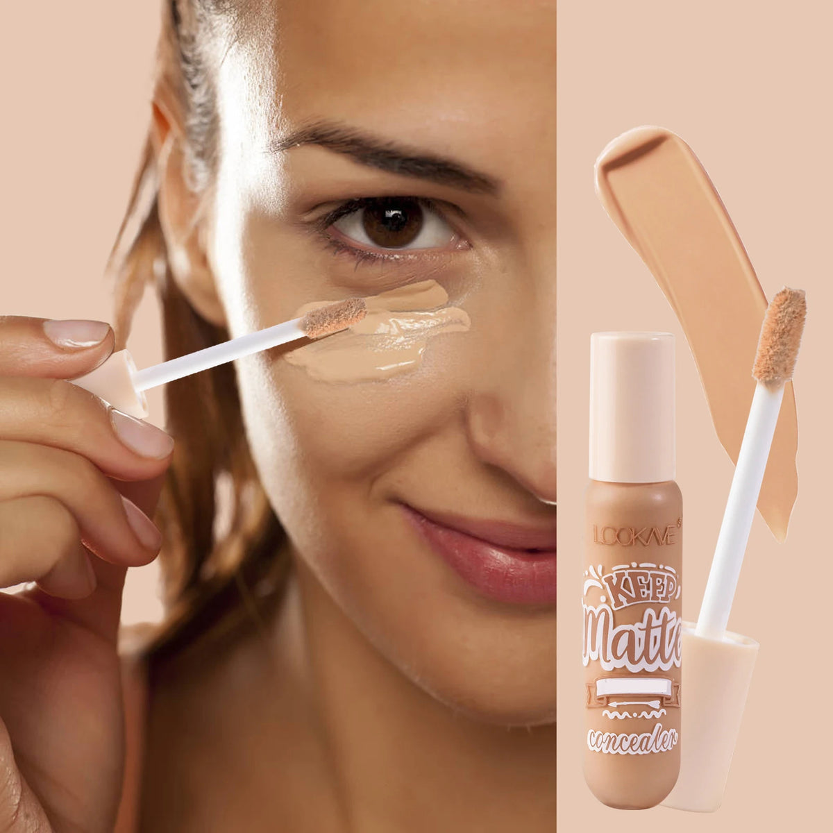 HSF Marketplace liquid concealer stick with full coverage, moisturizing cream in 6 shades for acne, dark circles, and natural matte finish