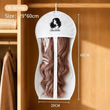 Transparent HSF Marketplace PEVA wig storage bag with zipper closure for hair styling tools