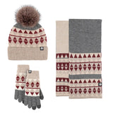 Women's warm Japanese knit set with hat, scarf, and gloves by HSF Marketplace