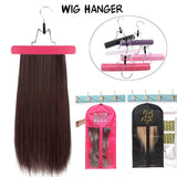 Plussign Wooden Double-Sided Hanger With Swivel Hook For Hairpieces Ponytail Bundles Holder Hanger For Wig Carrier Wig Holder