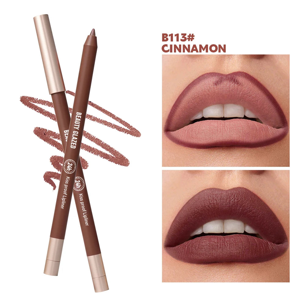 HSF Marketplace 8-color matte velvet lip liner pencil with waterproof, long-lasting, non-sticky finish, perfect for makeup and beauty.