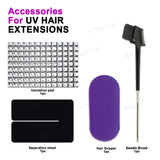UV Light Hair Extension Kit with UV Glue Tools for Salon  Home Use  Professional Portable Hair Extensions Set for Beauty Use