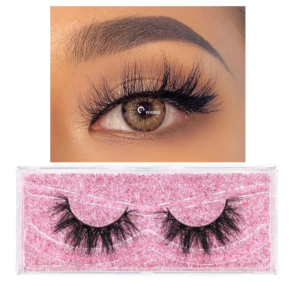 Dropshipping 3D Mink Eye Lashes Fluffy Volume Eyelash Extension Natural Wispy Full Strip Mink False Eyelashes Bulk Lash Makeup