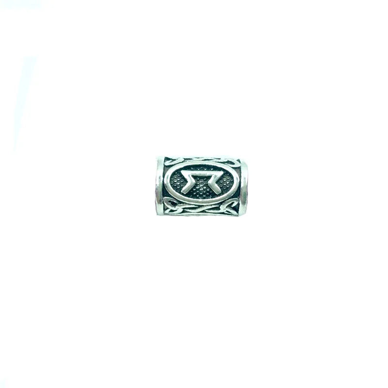 10Pcs/Lot Viking Rune Beads Alloy Tube Spacer Beads Hair Braid Beard Dreadlock Beads Knife Beads Pendant for DIY Jewelry Making