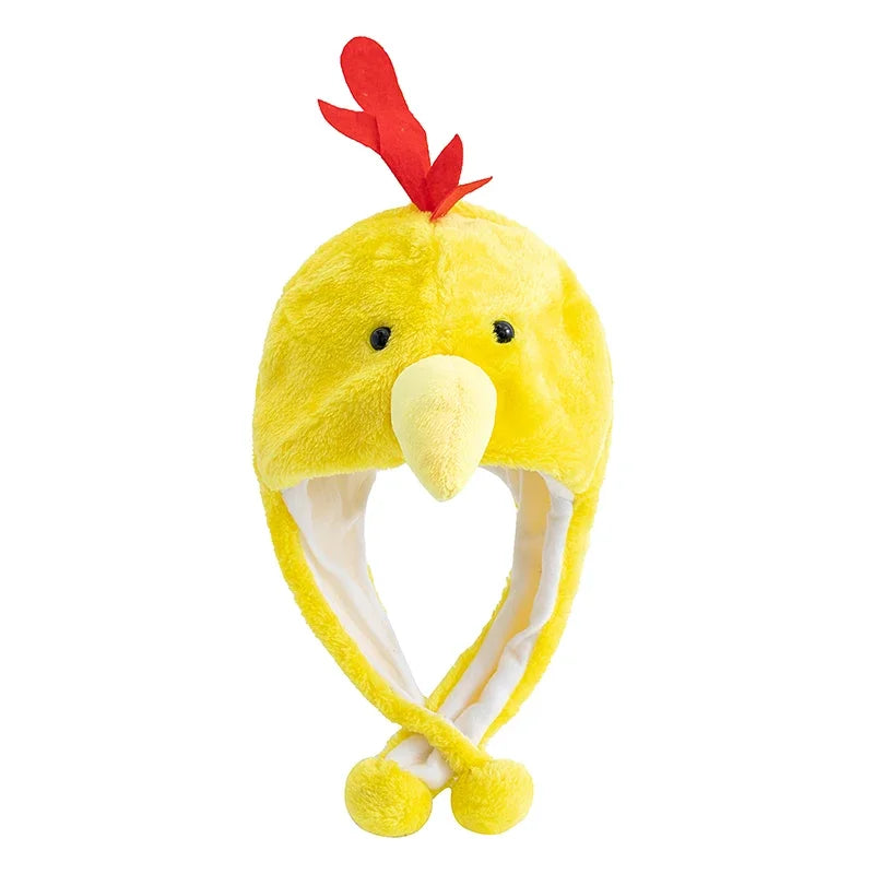 Women's plush 3D animal style decorative winter hat, funny unisex couple cap for men and women by HSF Marketplace