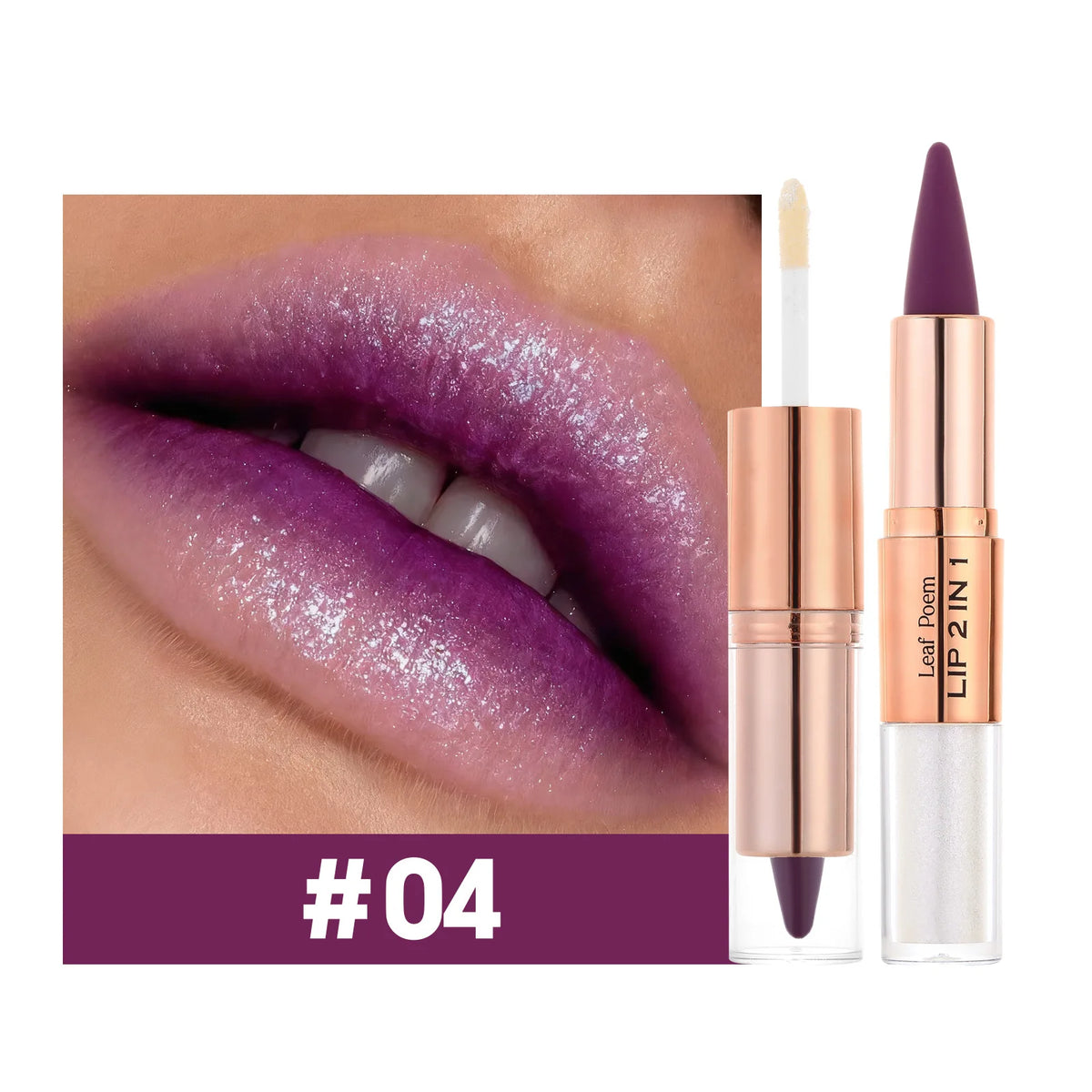 Red and black waterproof lipliner with purple rose design, double-ended tapered contour pencil for matte lips in makeup and beauty.