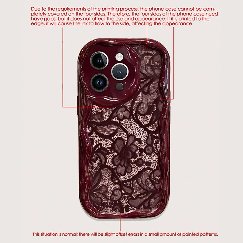 Floral lace pattern soft phone case for iPhone 11–18 models by HSF Marketplace