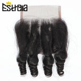 Brazilian Bouncy Curly Hair With Closure Human Hair 3 Bundles With 4×4 Closure Natural Color Funmi Hair Bundles With Closure