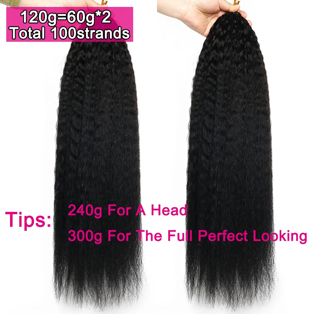 12A Kinky Straight Crochet Human Hair Bundles Miracle Knots Crochet Hair Human Hair Crochet Braids 16-26 Inch Burmese Curly Feather Crochet Human Hair Extension Pre Separated Knotless Reusable Crochet Human Hair For Black Wom