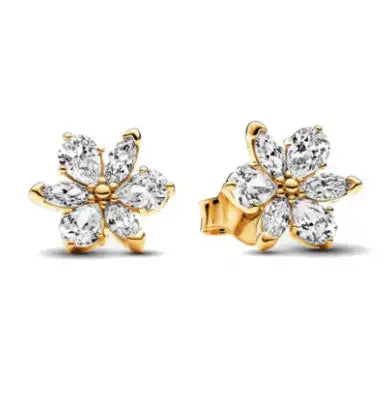 925 sterling silver herbarium cluster heart halo stud earrings with sparkling details for women bruikbaar