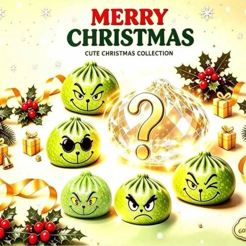 Glitter green dumpling stress relief toy by HSF Marketplace for sensory play, parties, and gifts